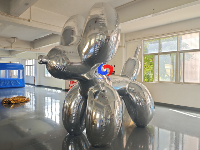 Custom giant silver dog , large inflatable dog model