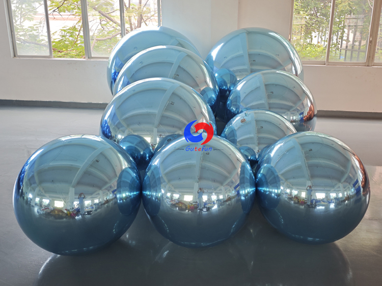 Luxury Christmas🎅 party events backdrop decorations reusable giant blue green big shiny balls