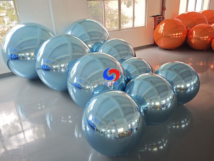 Luxury Christmas🎅 party events backdrop decorations reusable giant blue green big shiny balls