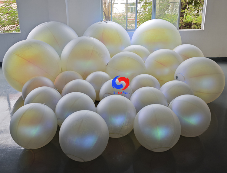 Giant Pearl white big shiny balls for Christmas party birthday events balloons backdrop decorations