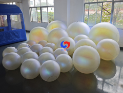 Giant Pearl white big shiny balls for Christmas party birthday events balloons backdrop decorations