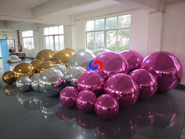 Gold + Silver + Hot pink big shiny balls bundles for creating unique party birthday events backdrop Christmas decorations
