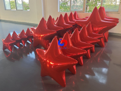 Big shiny red stars / giant inflatable stars