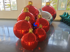 Red Big Shiny inflatable Xmas bulb Ornament Red inflatable Christmas bomb