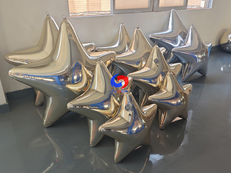 Light gold Big shiny stars / giant inflatable stars
