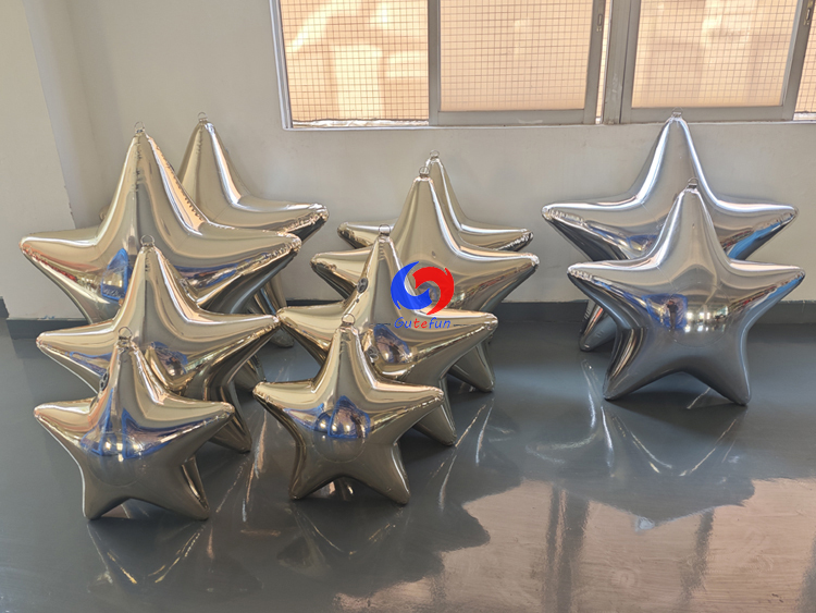 Light gold Big shiny stars / giant inflatable stars