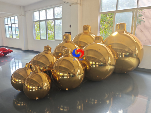 DIY decorations Gold Big Shiny inflatable Xmas bulb Ornament