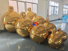 DIY decorations Gold Big Shiny inflatable Xmas bulb Ornament