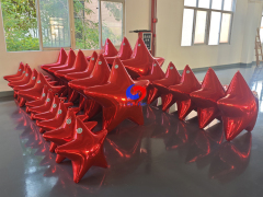 Big shiny red stars / giant inflatable stars