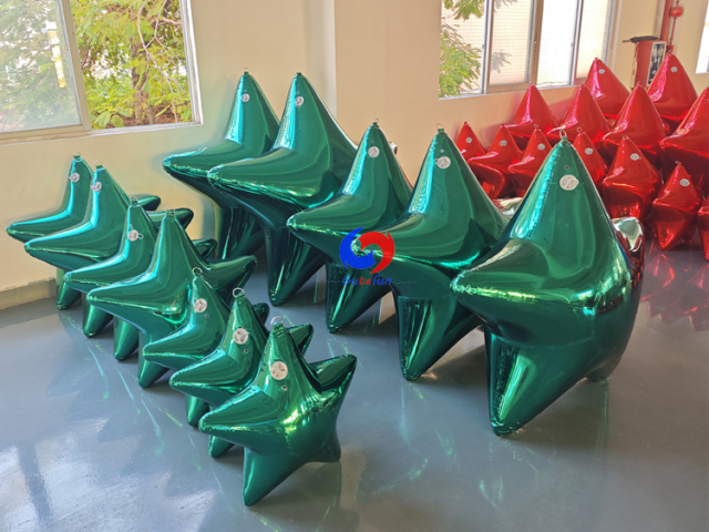 Dark green Big shiny stars / giant inflatable stars