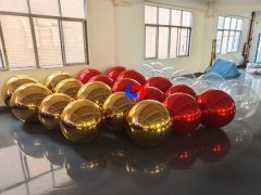 Gold +Red big shiny balls + Clear bubble balls