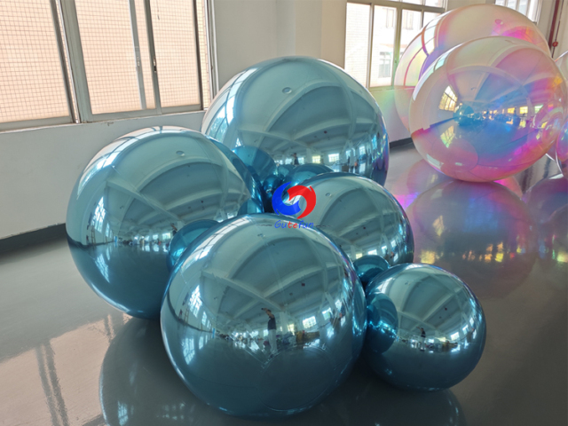 Teal / light blue big shiny balls for luxury party events balloons decorations