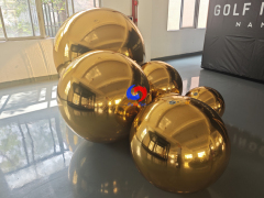 Reusable Luxury Party Events Decor Giant Gold big shiny inflatable metallic spheres / balls for sale