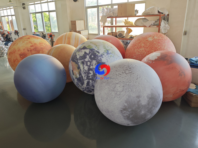 Custom giant inflatable planets model Jupiter /mars /Neptune /moon / sun / earth /wenus inflatable planets