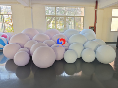 Custom giant pink baby blue inflatable Pastel colors matte balls