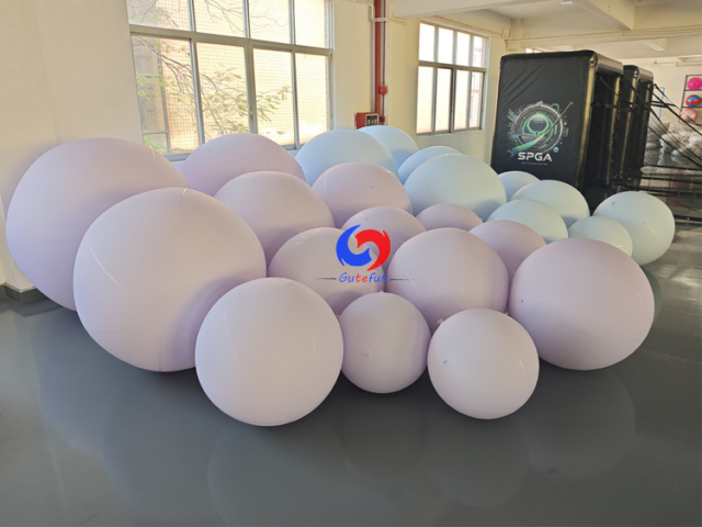 Custom giant pink baby blue inflatable Pastel colors matte balls