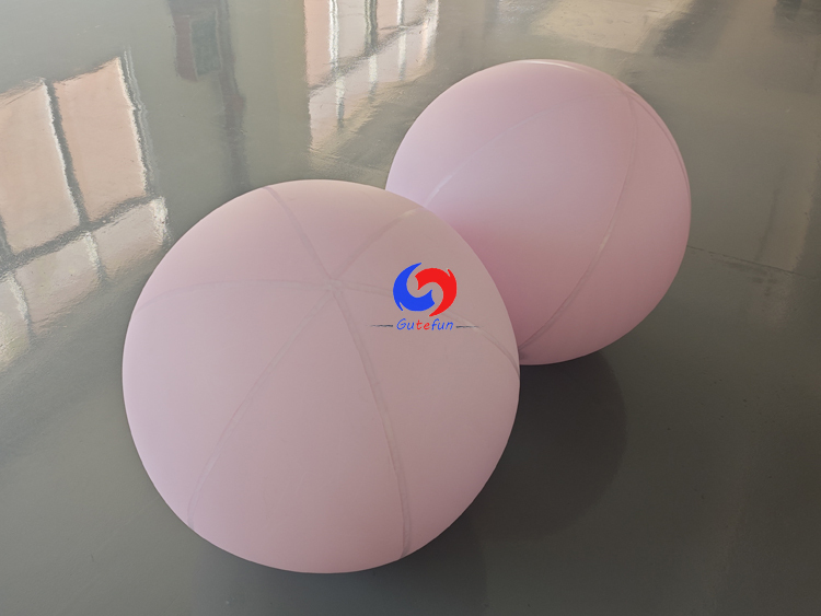 Custom giant pink baby blue inflatable Pastel colors matte balls