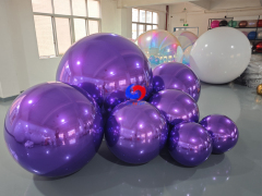 Giant purple shiny balls for luxury party events decorations