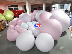 Custom giant pink baby blue inflatable Pastel colors matt balls
