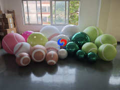 Pastel Pink Inflatable Tennis Mirror Ball  (For sports clubs, event planners, party decor wholesalers)