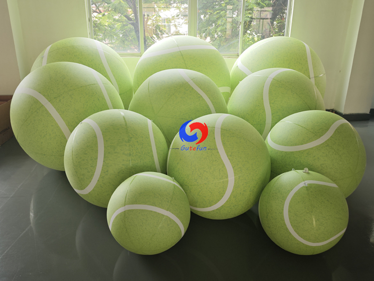 Oversized Inflatable Giant Tennis Balls – Sporty Eye-Catching Decor Props