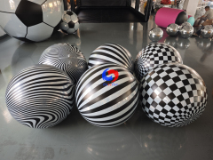 Head-turning inflatable spheres available in swirly pattern, checkered pattern & stripe pattern