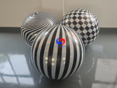 Head-turning inflatable spheres available in swirly pattern, checkered pattern & stripe pattern