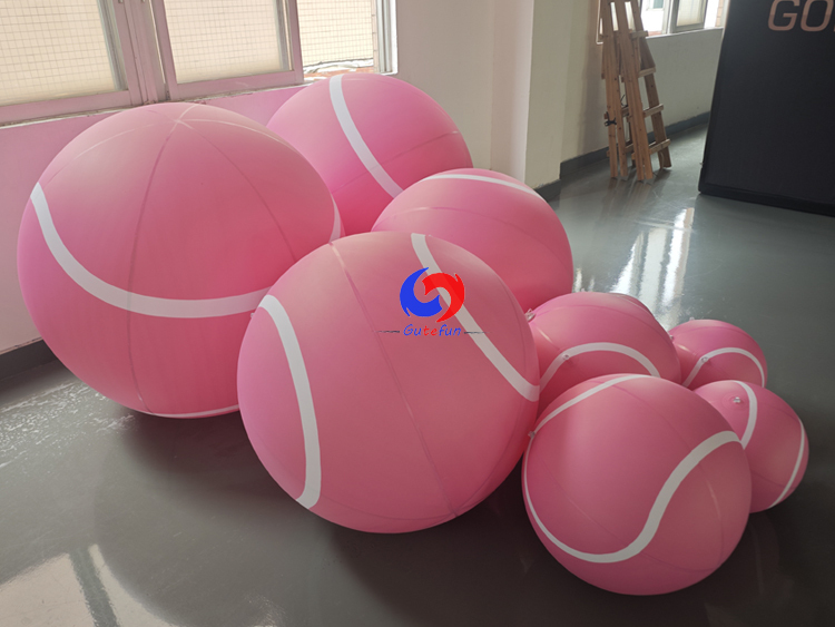 Pink Giant Inflatable Tennis Balls | Girly Sport Decor for Tennis Events