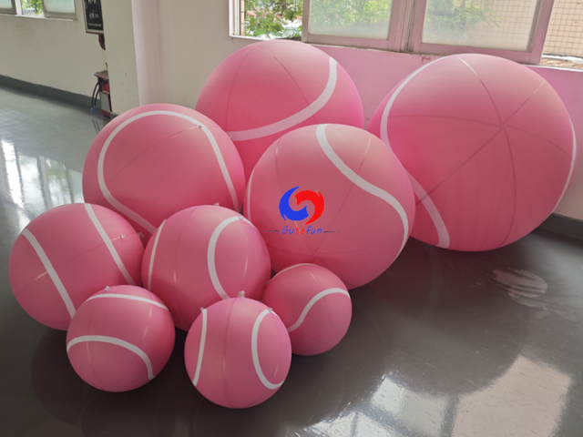 Pink Giant Inflatable Tennis Balls | Girly Sport Decor for Tennis Events