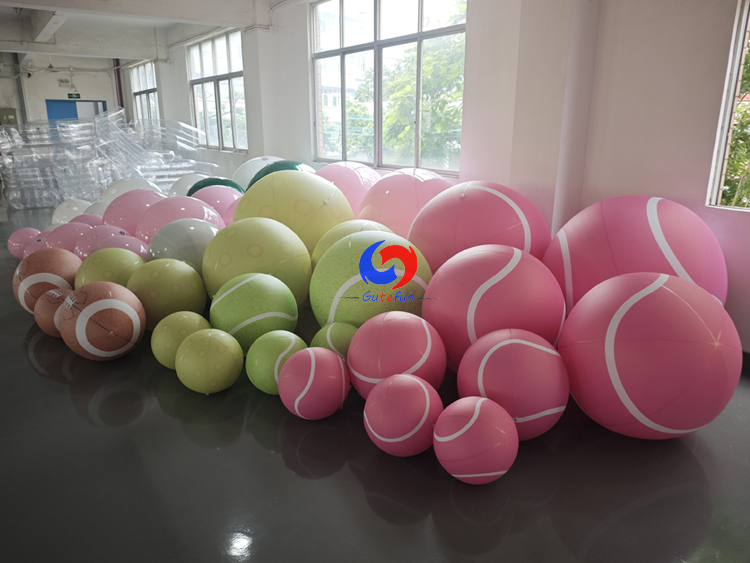 Pink Giant Inflatable Tennis Balls | Girly Sport Decor for Tennis Events