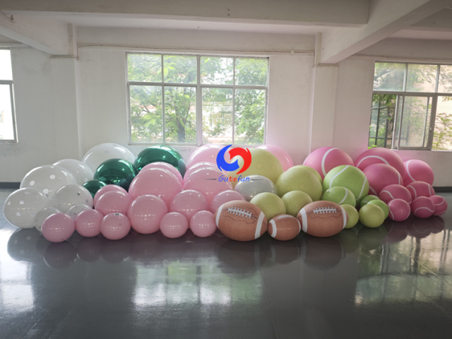 Pink Giant Inflatable Tennis Balls | Girly Sport Decor for Tennis Events