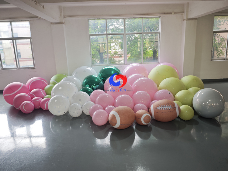 Pink Giant Inflatable Tennis Balls | Girly Sport Decor for Tennis Events