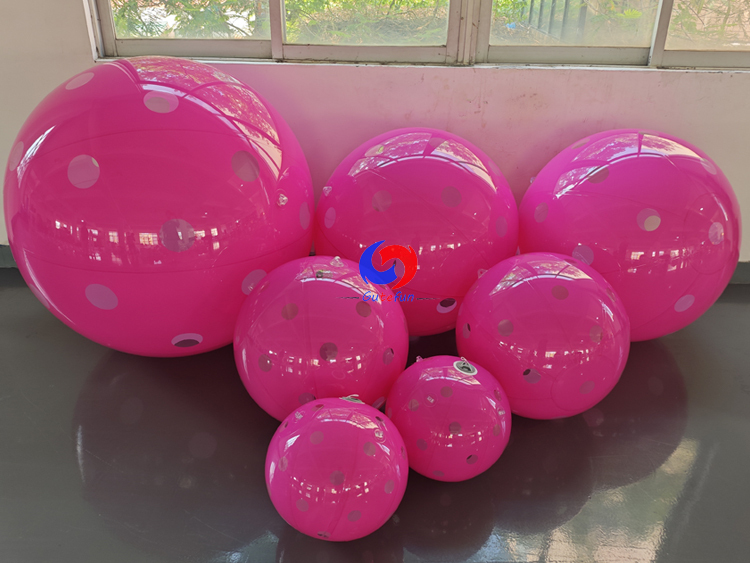 Hot Pink Polka Dot Giant Inflatable Pickle Balls (USA Pickleball Focused)