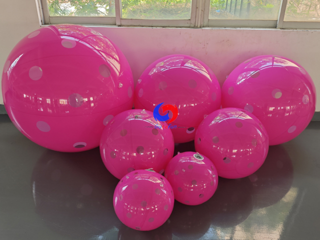 Hot Pink Polka Dot Giant Inflatable Pickle Balls (USA Pickleball Focused)