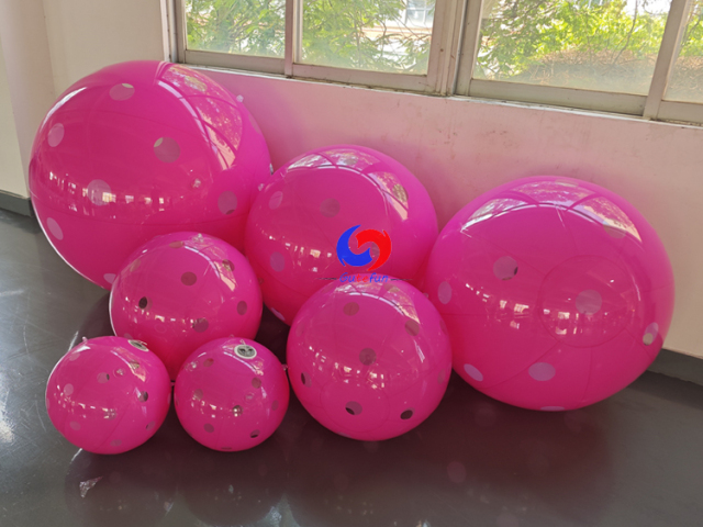 Hot Pink Polka Dot Giant Inflatable Pickle Balls (USA Pickleball Focused)