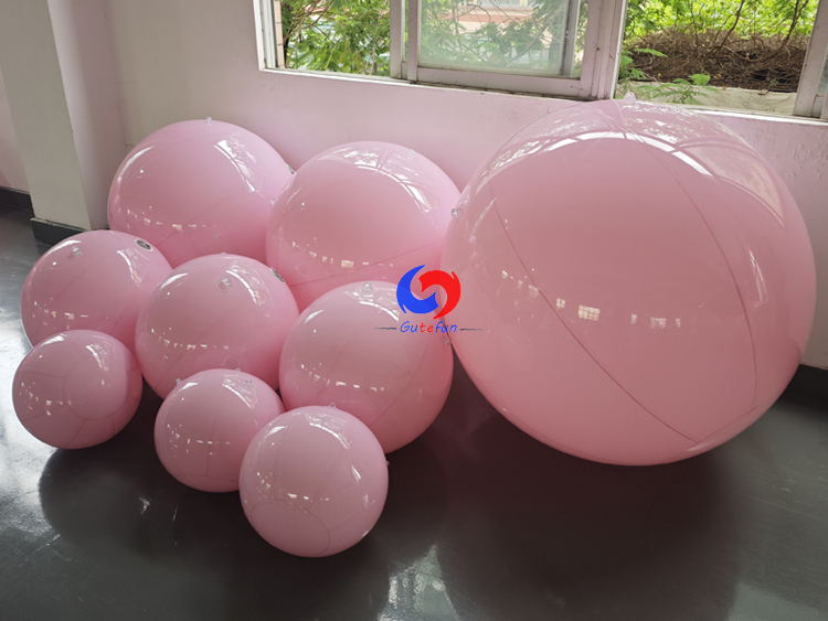 Soft Glossy Light Pink Inflatable Spheres | Hot Decor for US & European Events