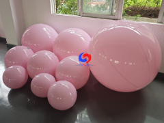 Soft Glossy Light Pink Inflatable Spheres | Hot Decor for US & European Events