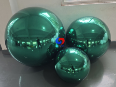 Shiny Mirror Emerald Green Inflatable Orbs | Premium Decor for US & European High-End Events