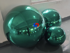 Shiny Mirror Emerald Green Inflatable Orbs | Premium Decor for US & European High-End Events