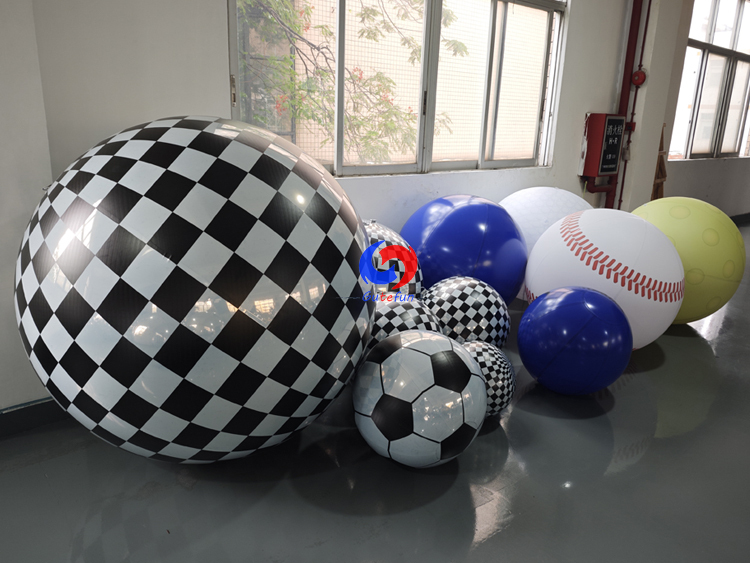 Cream Polka Dot Inflatable Pickleballs | Soft Neutral Decor for All USA Pickleball Events