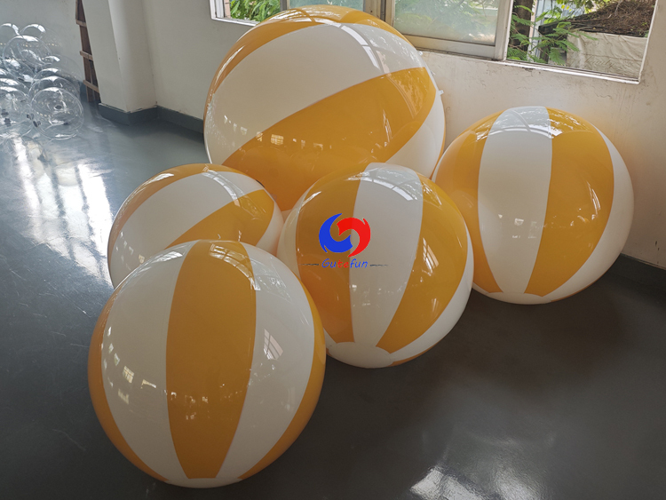 navy‑white & light‑blue‑white Inflatable Striped Beach Ball | Multi‑size Sets