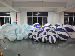 navy‑white & light‑blue‑white Inflatable Striped Beach Ball | Multi‑size Sets