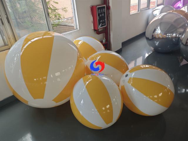 navy‑white & light‑blue‑white Inflatable Striped Beach Ball | Multi‑size Sets