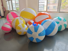 navy‑white & light‑blue‑white Inflatable Striped Beach Ball | Multi‑size Sets