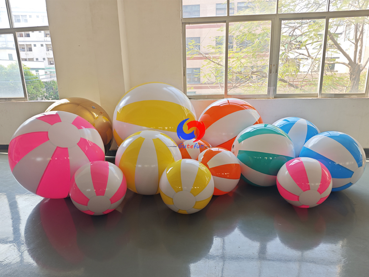 navy‑white & light‑blue‑white Inflatable Striped Beach Ball | Multi‑size Sets