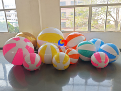 navy‑white & light‑blue‑white Inflatable Striped Beach Ball | Multi‑size Sets