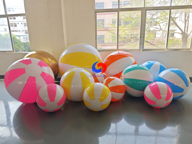 navy‑white & light‑blue‑white Inflatable Striped Beach Ball | Multi‑size Sets