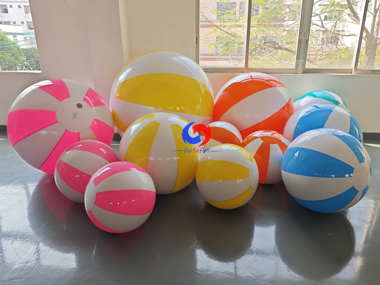 navy‑white & light‑blue‑white Inflatable Striped Beach Ball | Multi‑size Sets