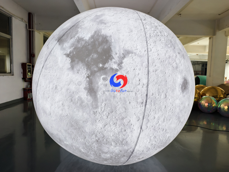 portable & reusable Giant LED Inflatable Moon Ball / huge inflatable moon balloon