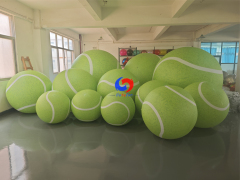 reusable & portable oversized Giant Inflatable Tennis Ball | Bright Lime Green Statement Decor